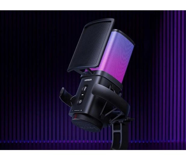 UGREEN Mikrofon do komputera CM581 24-bit/96kHz USB-C RGB czarny - 1501499 - zdjęcie 3